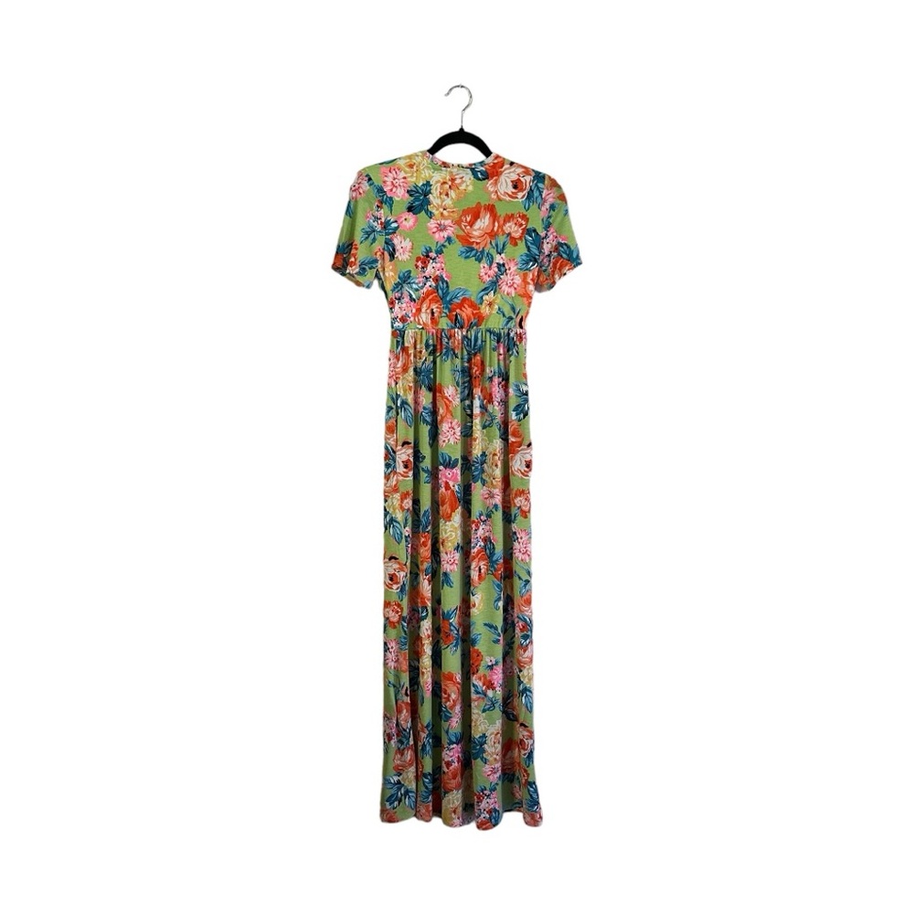 Anthropologie Beeson River brand floral abstract maxi dress size small